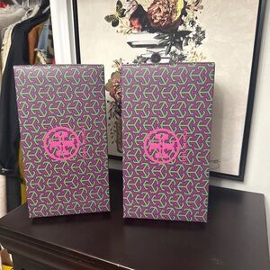 Two empty Tory Burch box